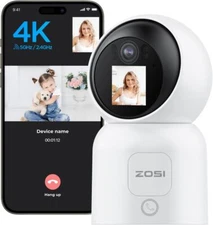 ZOSI 4K Pan/Tilt Security Camera Indoor WiFi Camera,8MP Baby/Pet Dog Monitor