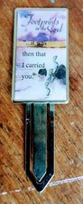 Footprints In The Sand 👣 Metal Bookmark VGC!! C11