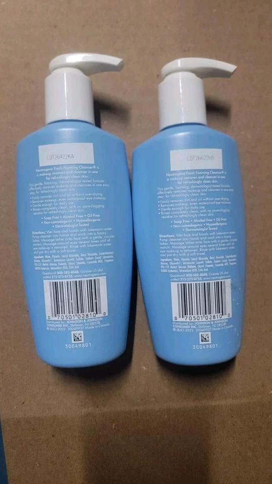 2 Neutrogena Fresh Foaming Cleanser Makeup Remover Face Wash 6.7 Fl Oz - Image 2 of 4