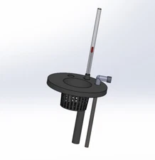  DWC bucket basket Lid with built in water meter  - NEW LEVEL HYDROPONICS