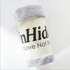 New Unhide Lil Marshmallow For Love Not Fur Blanket Silver Fox 50” X 60” Fluffy 