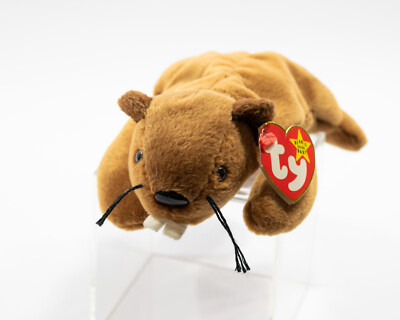 Neu Original TY Bucky the Beaver 1995 Beanie Baby Sammlerstück 4016 *gratis Versand+P*