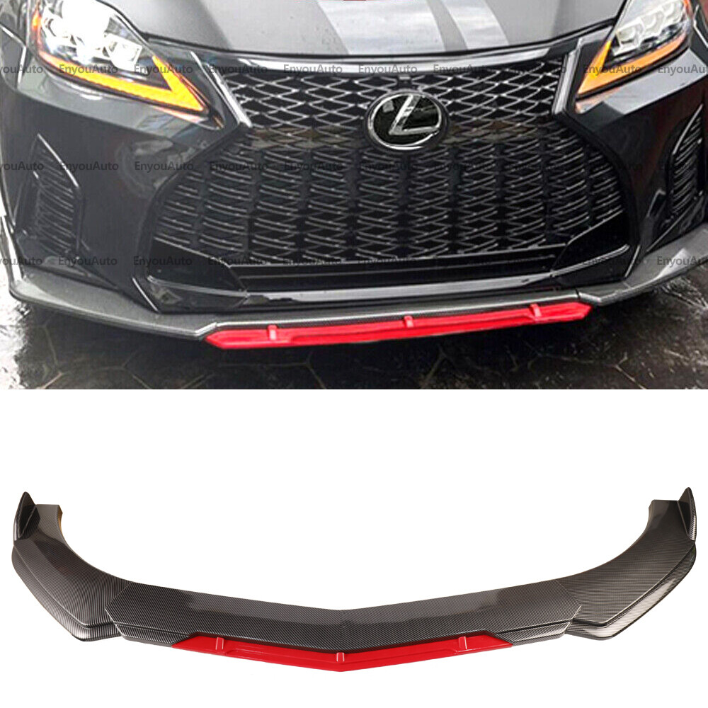 For Lexus ES250 ES300h ES350 Front Bumper Lip Spoiler Splitter Carbon Fiber