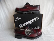 Shellys 3-Loch Rub-Off Rangers Boots NEU red UK 12 EU 47 Made in England Vtg