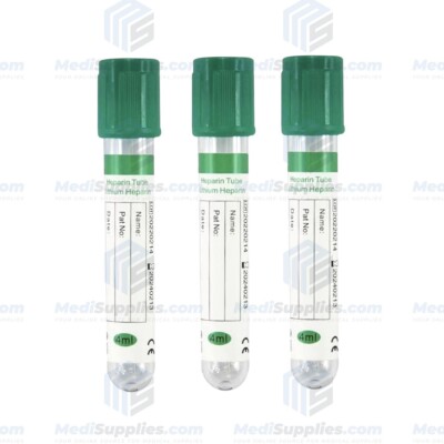 Vacuum Blood Collection Tube (Heparin Lithium Tube), 13 x 75mm, 4ml, Green Top