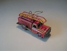 VINTAGE MINIATURE METAL FIRE ENGINE ORNAMENT - ZZ GERMANY