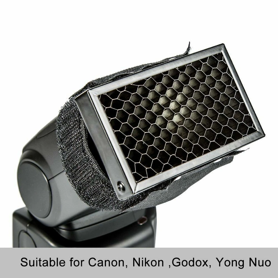 HB-01 Flash Honeycomb Grid Spot Filter For Canon Nikon Yongnuo Flash Speedlite - Image 2 of 4