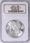 1887-S Morgan Silver Dollar Redfield Collection NGC MS-62 Pedigree White Coin