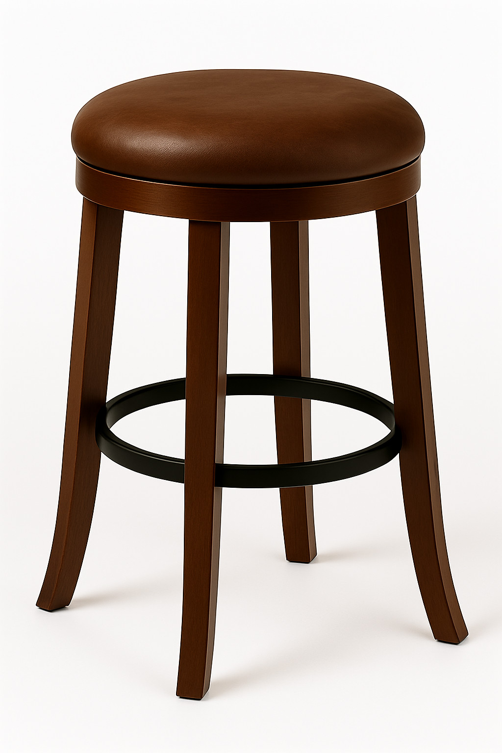 Ed Swivel Seat Cushion Espresso Finish Wood