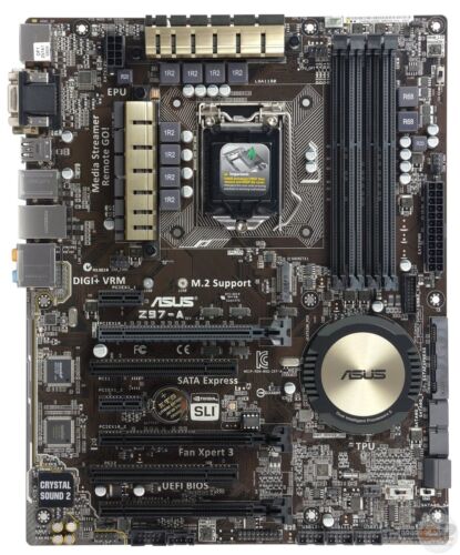 ASUS Z97-A Z97 computer Motherboard 1150 M.2 socket DDR3 ATX usb3.0 hdmi - Afbeelding 1 van 5