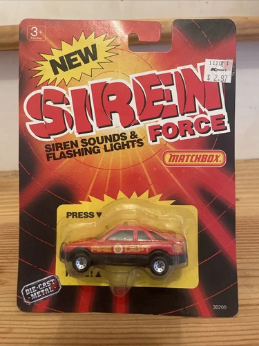 Vtg Matchbox Siren Force Ford Sierra Fire Dept. Car - 1990 Diecast Fire truck