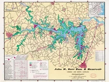 18" x 24" 1983 Map Of Virginia & North Carolina