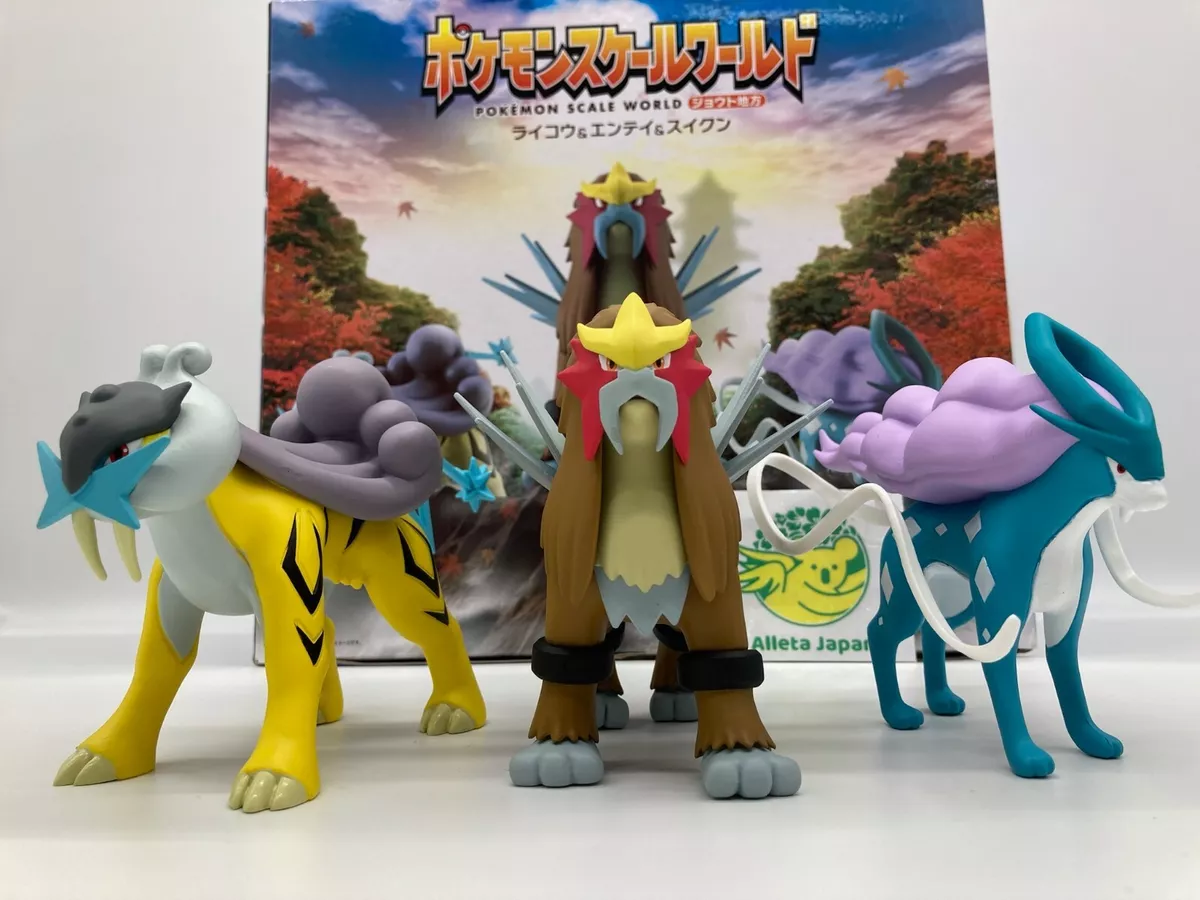 Pokemon Scale World Johto Region Raikou Entei Suicune limited Toy Anime  Figure