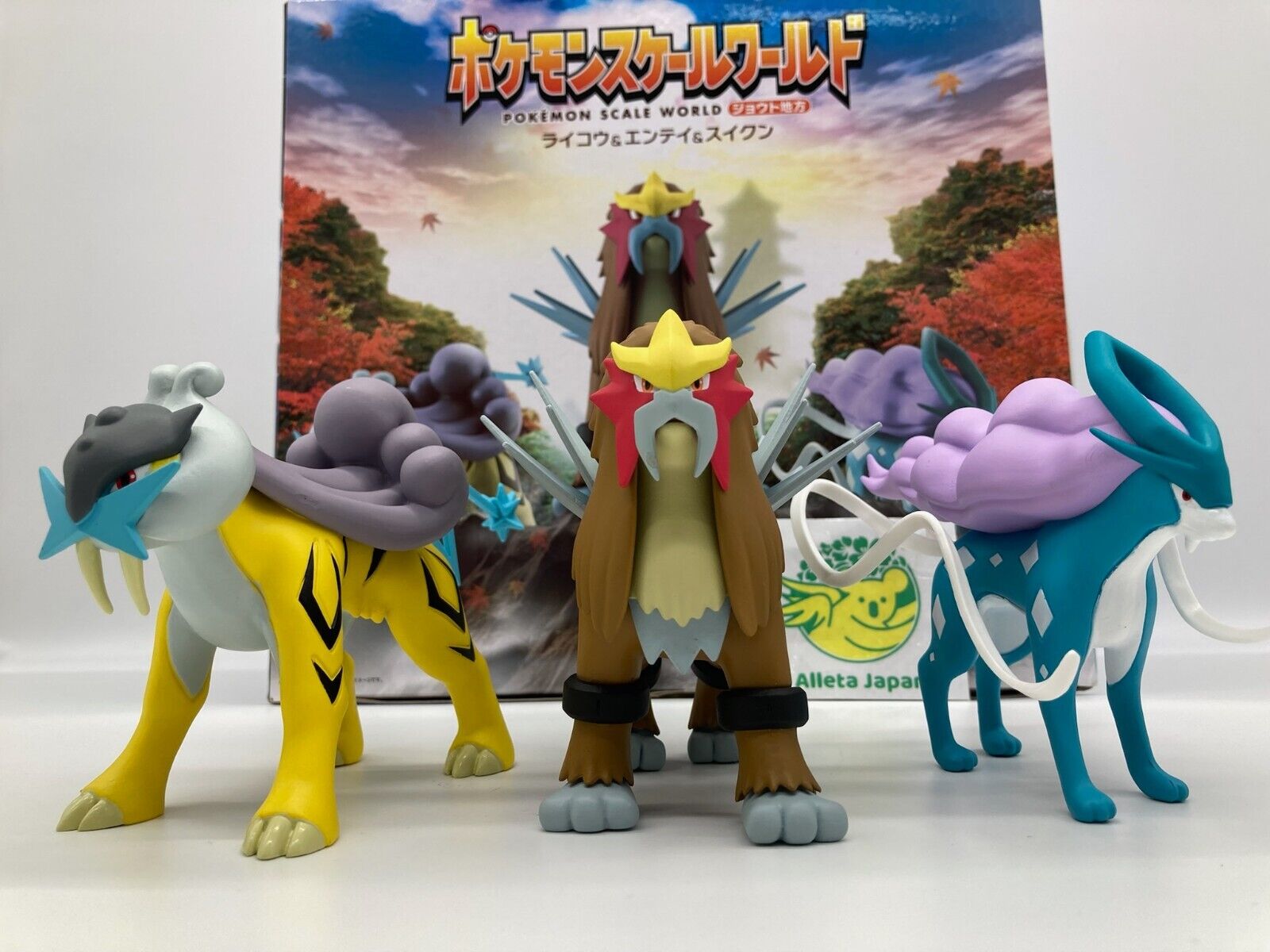 BANDAI POKEMON SCALE WORLD Johto edition Raikou Entei Suicune 1/20 Figure