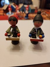 ORG ERZGEBIRGE STRIEZELKINDER MIT BAUCHLADEN GUTE ERHALTUNG STRIEZELMARKT