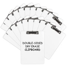 Dry Erase Wood Clipboard 20 Pack, Hardboard Clip Board 8.5x11 for Classroom, ...