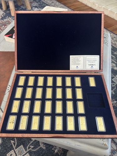 American mint US gold Rush 30 piece ingot set