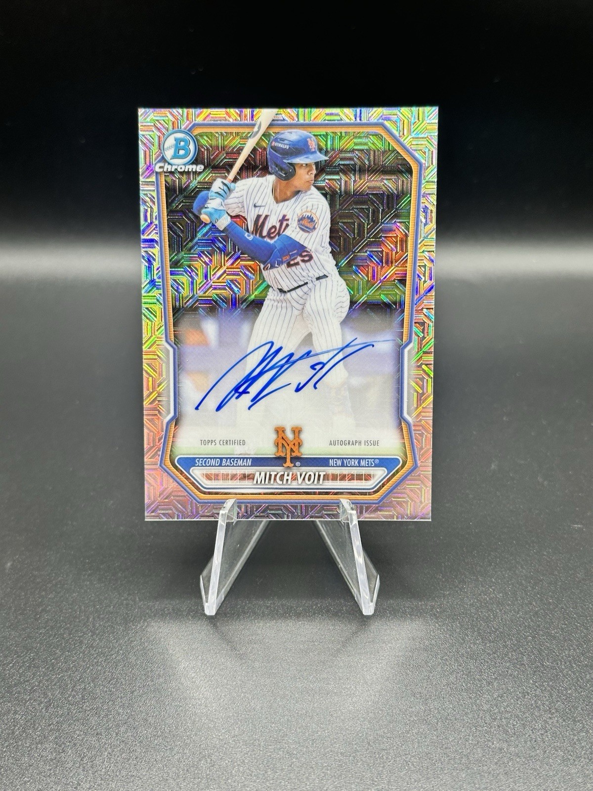 2026 Bowman Chrome Baseball - Mitch Voit Mojo Refractor Auto #BMA-MV Mets view 1