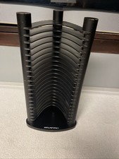 VTG Y2K Atlantic CD Tower 20 Disc Holder Organizer Storage Black