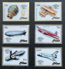 Niue Aviation 200 Years of Manned Flight Multicolour MNH Stamp Set 6 Values
