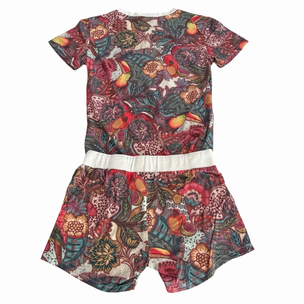Adidas Farm Rio Collab 2 Piece Short Set Sz XS Tropical Floral