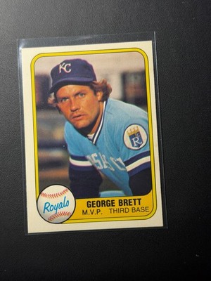 1981 Fleer #28a George Brett : M.V.P. Third Base on front