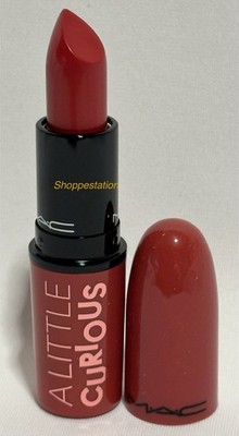 MAC Lustreglass Lipstick Shade A LITTLE CURIOUS Limited Edition Full Size 3g
