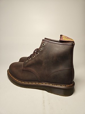 Dr. Martens Unisex 101 Dark Brown Crazy Horse Leather Ankle Boots