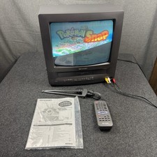 Sharp 13" CRT TV VCR Combo 13VT-L100 W/ Remote Tested Retro Gaming