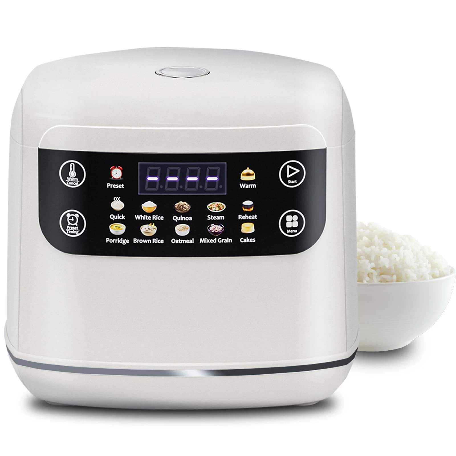 Portable Digital Rice Cooker, 6-Cup (Uncooked)/12-Cup (Cooked) Small Rice Mak...