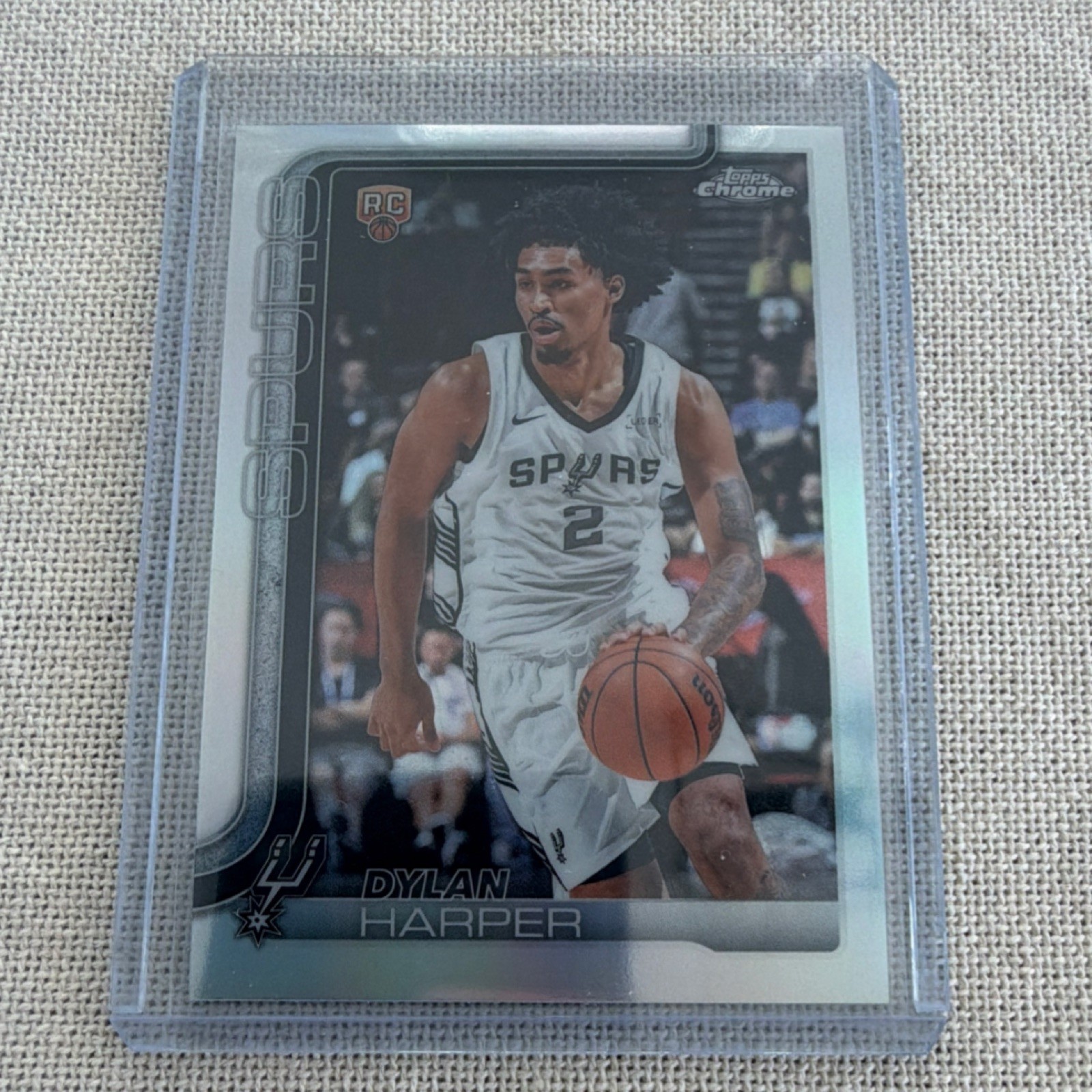 2025-26 Topps Chrome Dylan Harper Refractor Rookie #252 San Antonio Spurs NBA