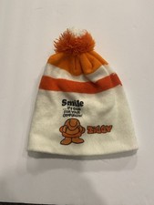 Vintage ZIGGY Comics Orange And cream Beanie Hat ORLON MADE IN USA Rare