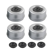 pcs 2.72" Trailer Axle Wheel Hub and Bearing Dust Cap with Extra Rubber Plugs 4