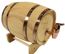 Mini Whiskey Barrel Keg / Alcohol Dispenser 27 fl oz
