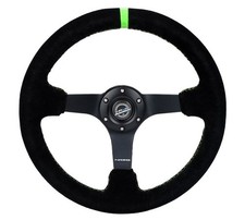 Nrg For Reinforced Steering Wheel 350mm3in. Deep Blk Suede Neon Green Stitch Nrg For Reinforced Steering Wheel 350mm3in. Deep Blk Suede Neon Green Stitch
