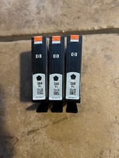 Genuine HP 564XL Black Ink High Yield Cartridge NEW Sealed OEM Lot Of 3
