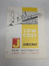 JAMESWAY SEMI-AUTOMATIC CABLE BARN CLEANER SALES LITERATURE BROCHURE CATALOG