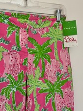 Lilly Pulitzer Elephant Lilly Capri Lightweight Stretch Ankle Pant Size 2