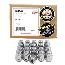 20 Pc M14x1.5 Bulge Acorn 1.4" Chrome Lug Nuts for Chrysler Dodge Jeep Ford