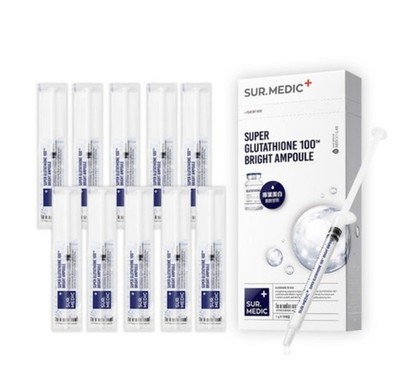 Sur.Medic+ Super Glutathione 100 Bright Ampoule 1g x 10ea 30,000ppm K-Beauty