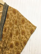 Pure Cotton Kaftan Beige Long Caftans Dress Gown Maxi Tunic Woman Robe CFN1232