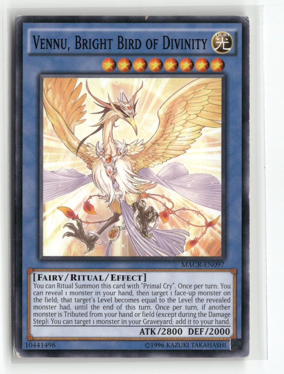 Vennu, Bright Bird of Divinity Maximum Crisis Yugioh Moderately