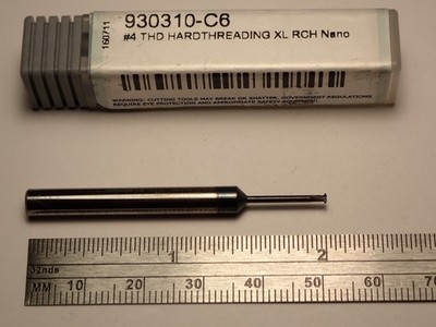 Thread Mill Cutter 930310-C6 | Size 4 UN Threads 40 48 | 3 Flute C6 Carbide