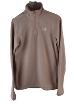 The North Face Womans Pink 1/4 Zip Fleece Pullover Sweatshirt Size XS