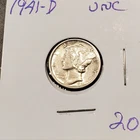 1941-D MERCURY DIME BU-UNC  #20