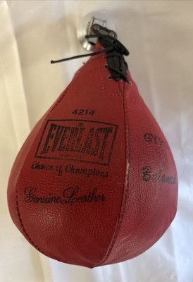 Vintage Everlast 4214  Speed Bag Punching Bag Gyro Balanced Leather with Swivel