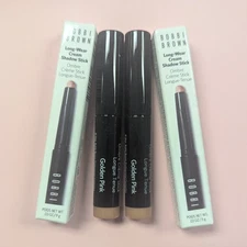 Lot of 2 Bobbi Brown Long-Wear Cream Shadow Stick Golden Pink Travel Size