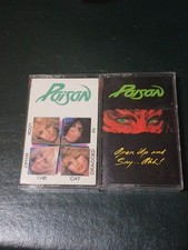 Poison 86/88 Look What The Cat Dragged I. /open Up  Say Ahh 2 Cssette Tape Lot