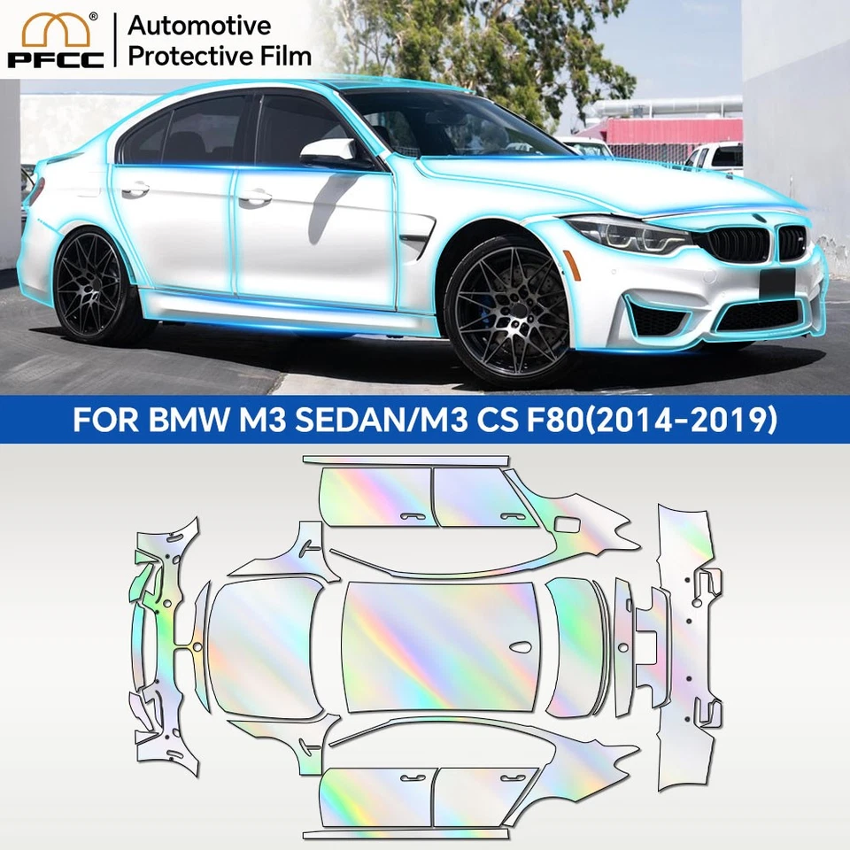 Película de proteção de pintura pré-cortada completa PPF brilho para BMW M3 Sedan CS F80 2014-19 carro - Imagem 2 de 4