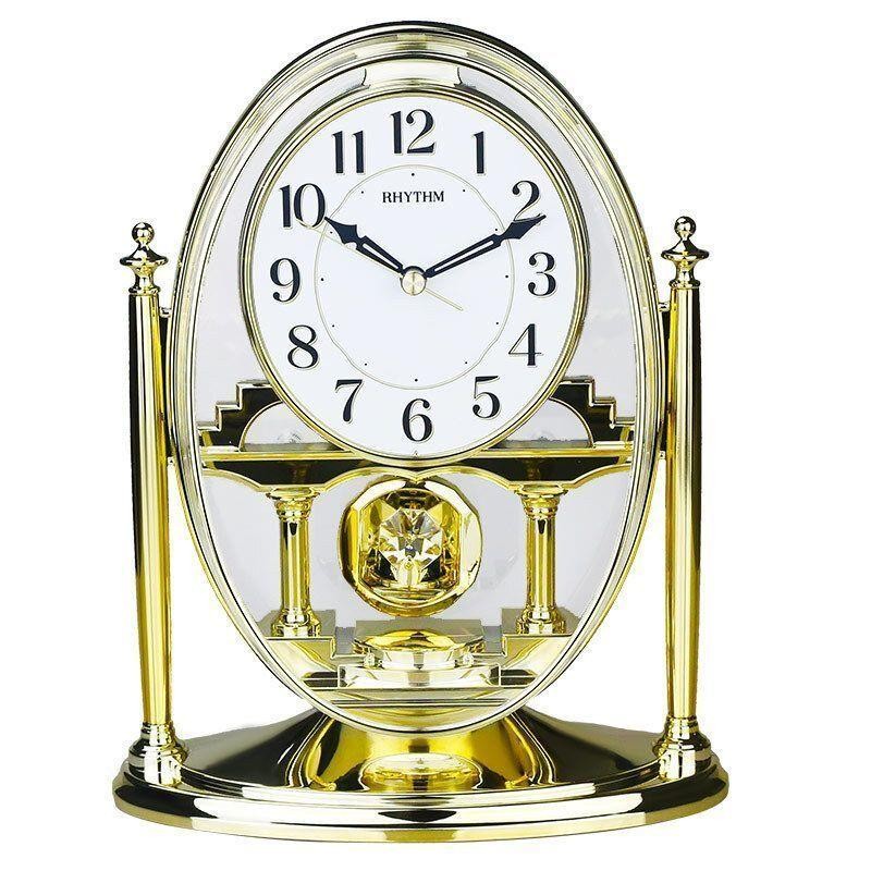Mantel Clock Pendulum Acrylic Decoration Gold